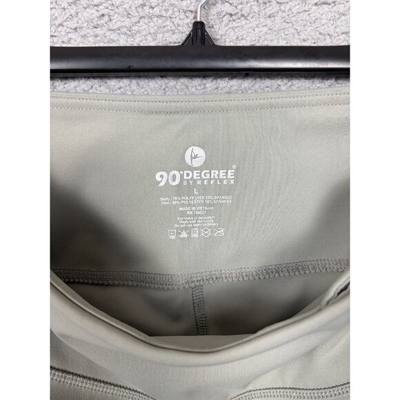 90 Degree By Reflex Sage Green High Waist Yoga Leggings Size Large NWT's - Picture 5 of 7